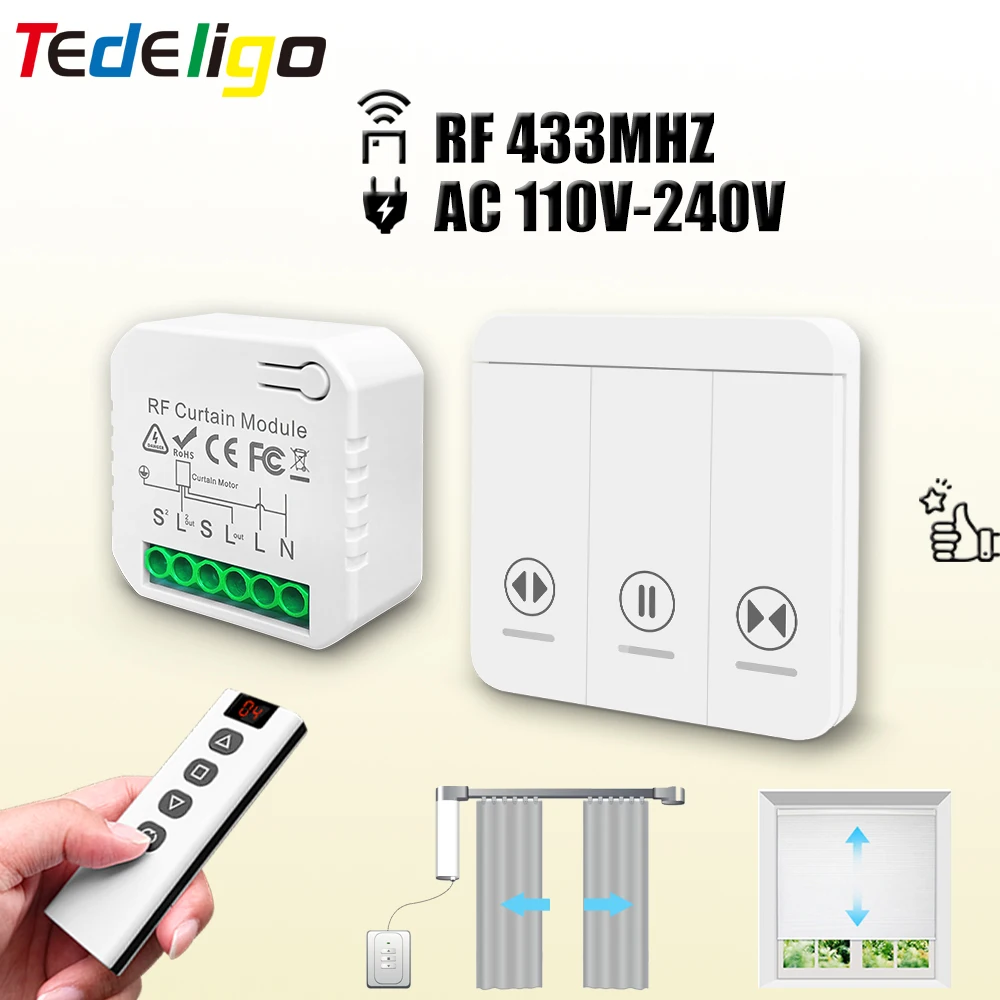 Ir Remote Module - 433 MHz RF perde anahtar modülü