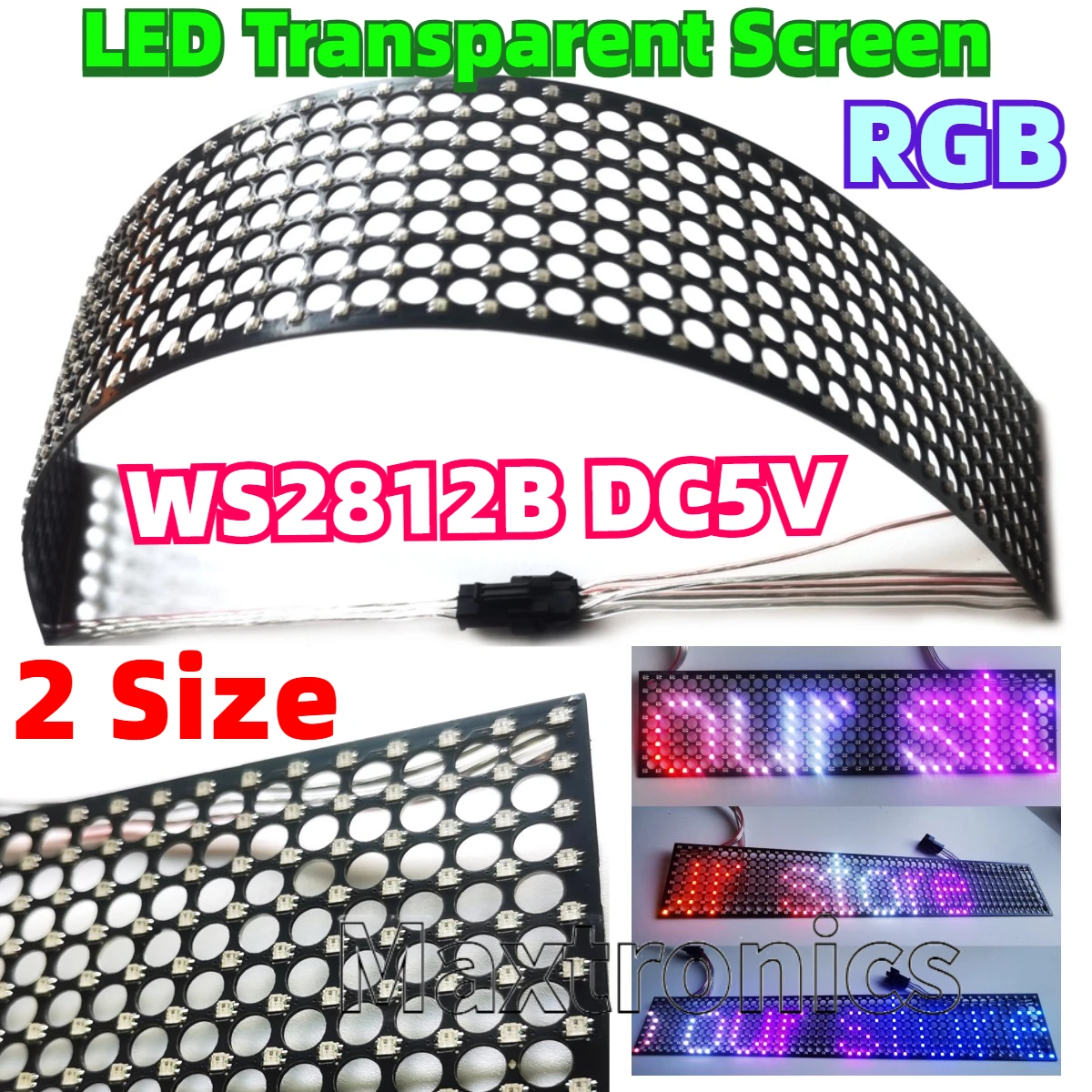 Ws2812B - WS2812B LED Şeffaf Ekran Tam Renkli