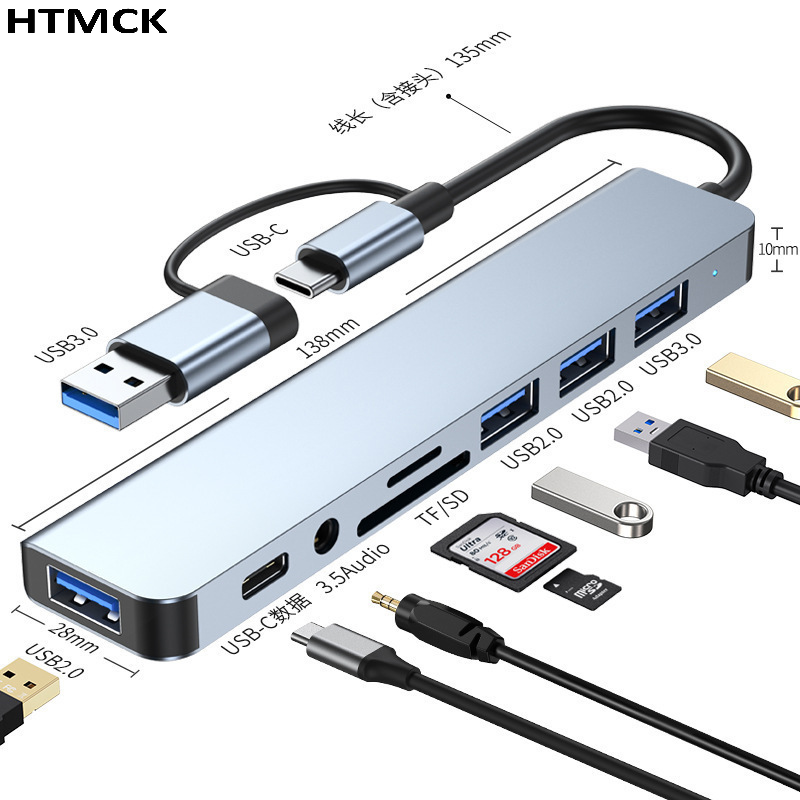 Sd Card Module - 8'i 1 Arada USB Type-C Çoklu