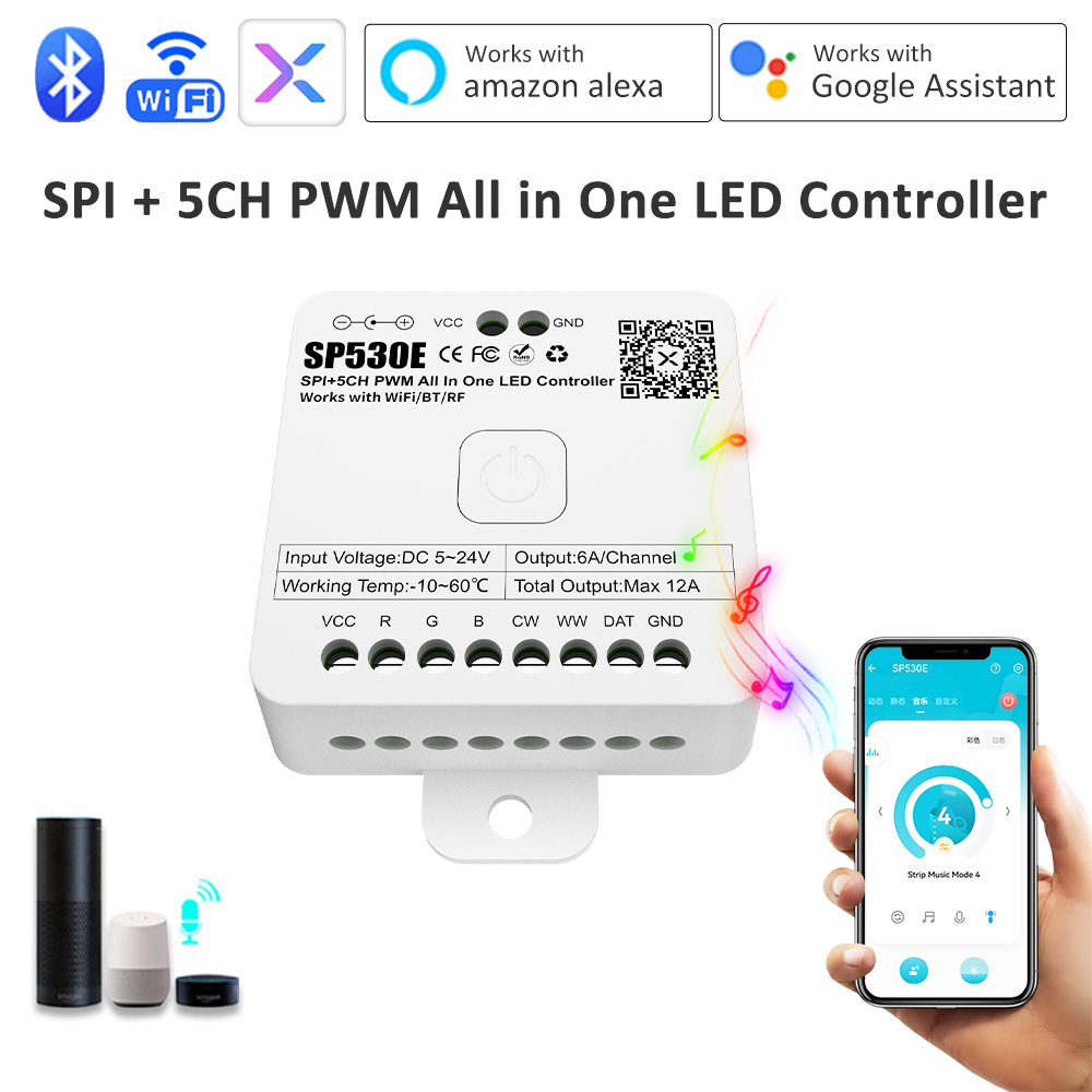 Ws2812B Strip 5V - SP530E Hepsi Bir Arada LED Kontrol