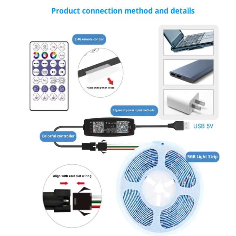 WS2812B Bluetooth Müzik LED Ko - Ws2812B Strip 5V incelemesi ve fiyatı