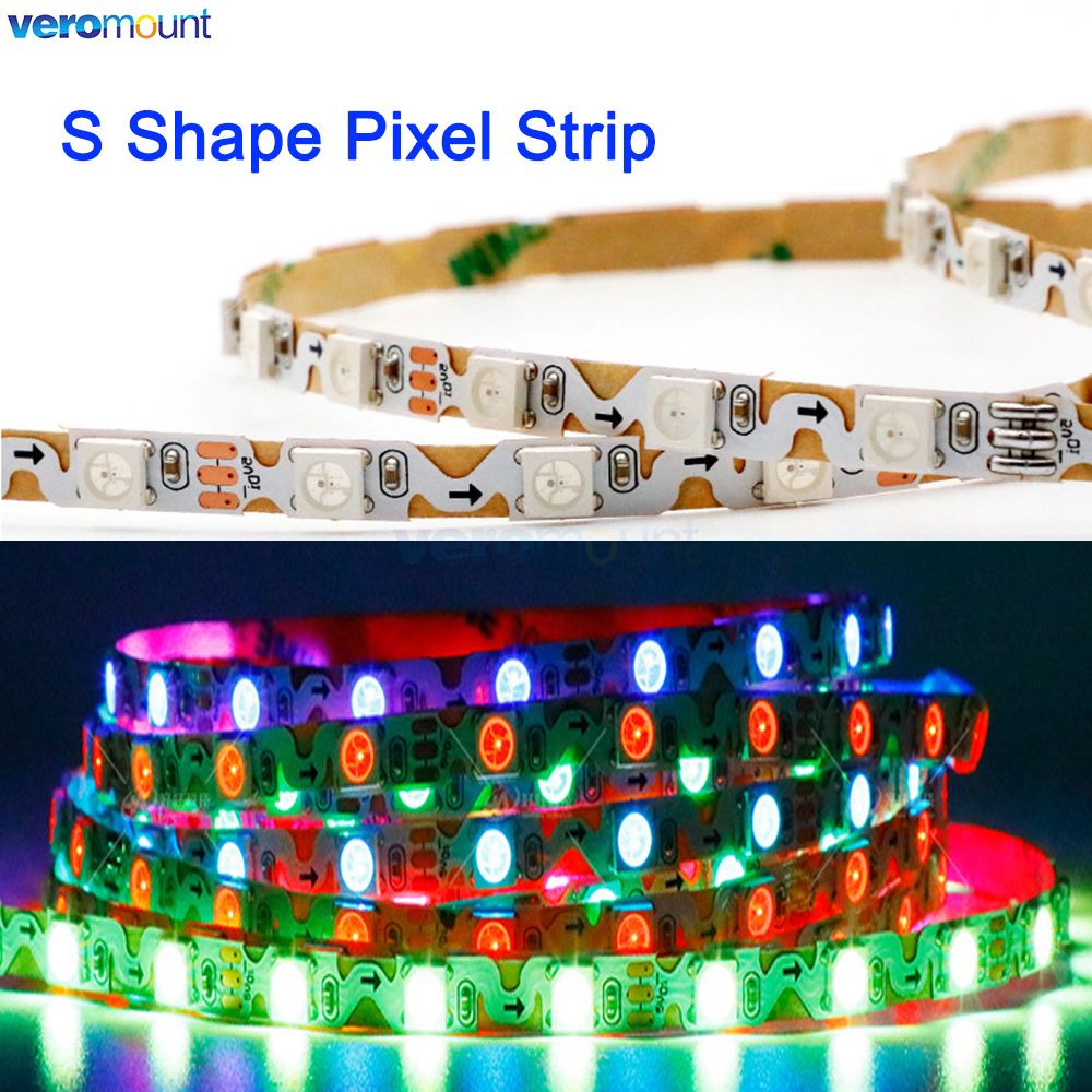 PCB S şekli ile 6mm dar esnek  - Ws2812B Strip 5V incelemesi ve fiyatı