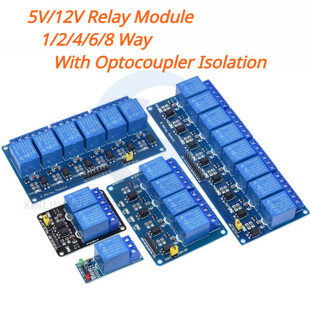 5/12V 1/2/4/6/8 Kanal Röle Mod - Relay Module 4 Channel incelemesi ve fiyatı